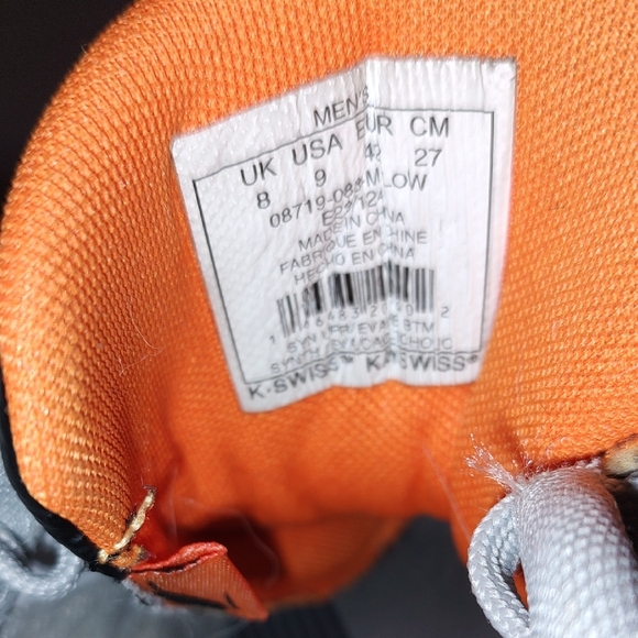 K-Swiss McLaren Gray and Orange Sneakers main image 4